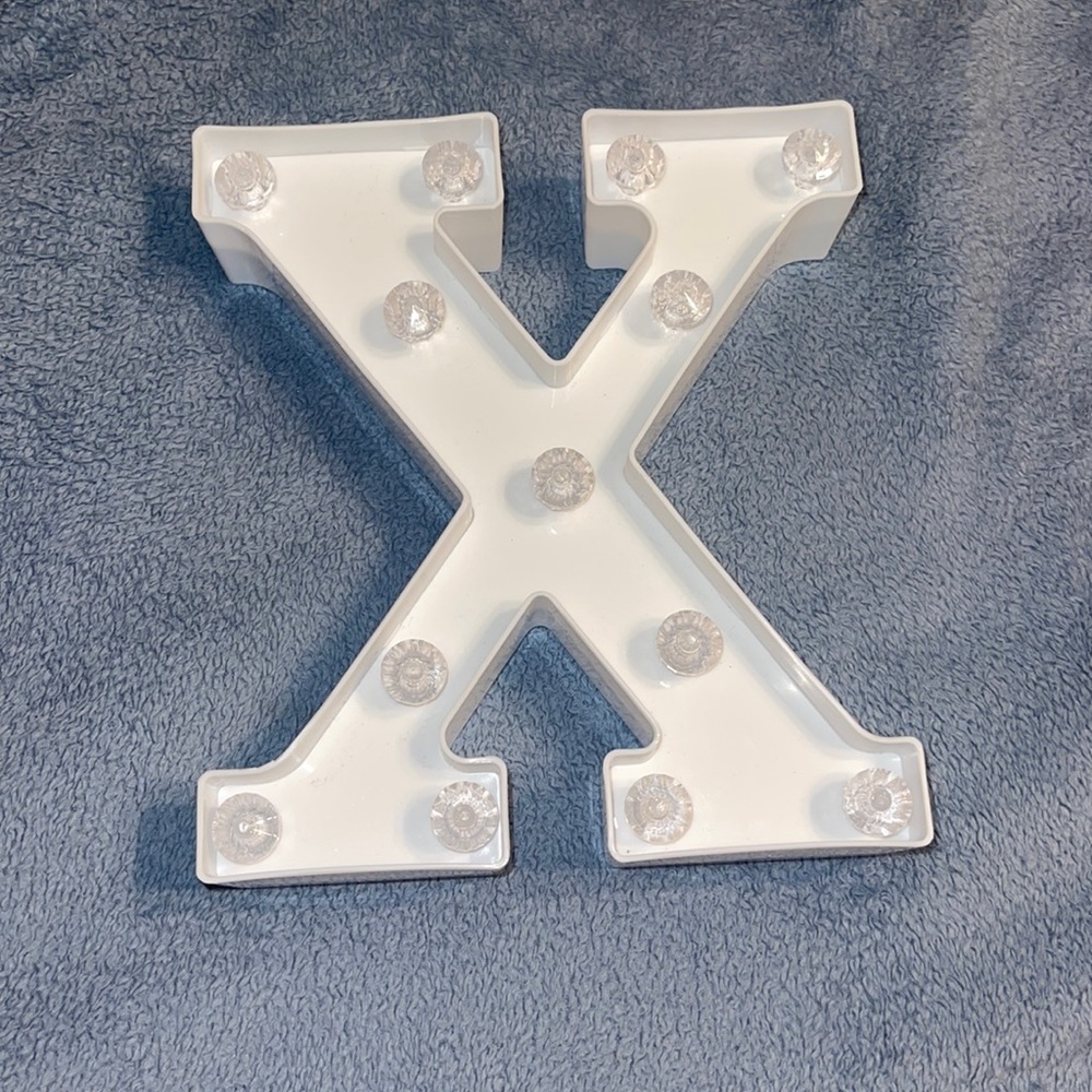 Light up letter X